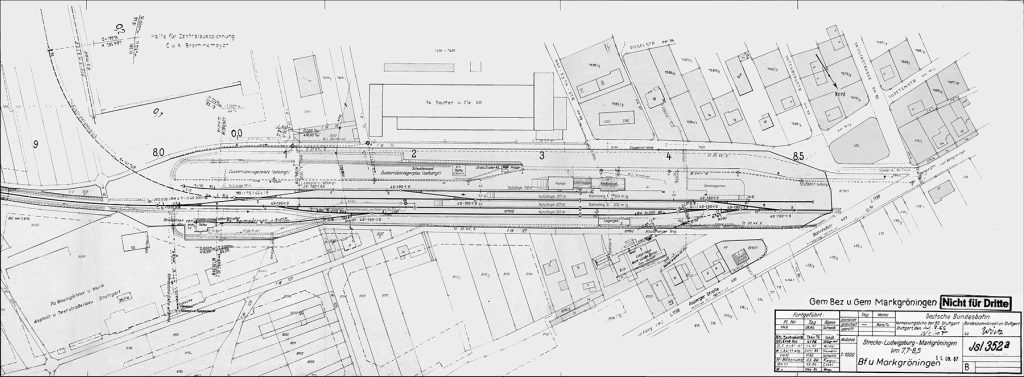 Gleisplan Markgröningen 1966