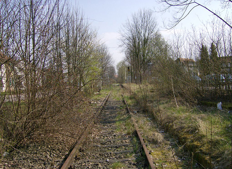 Gleis östlich vom Bahnhof Möglingen