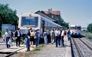 WEG-Triebwagen in Markgröningen 1991