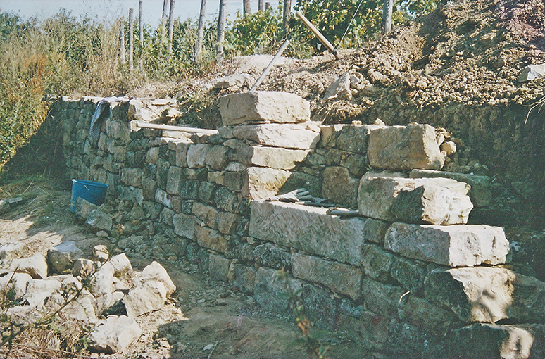 Trockenmauerbau am Sonnenberg