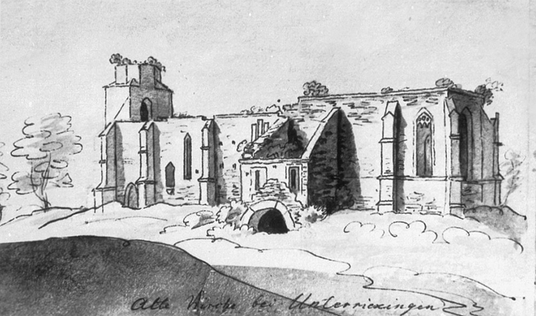 Ruine der Frauenkirche um 1815