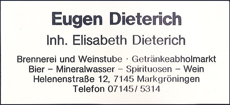 Anzeige Dieterich