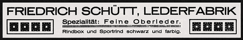 Anzeige Friedrich Schütt