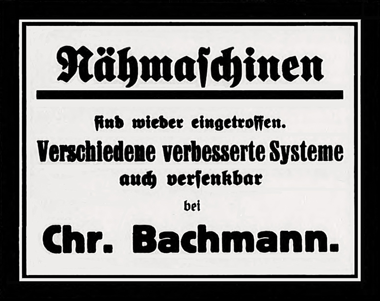 Anzeige Bachmann