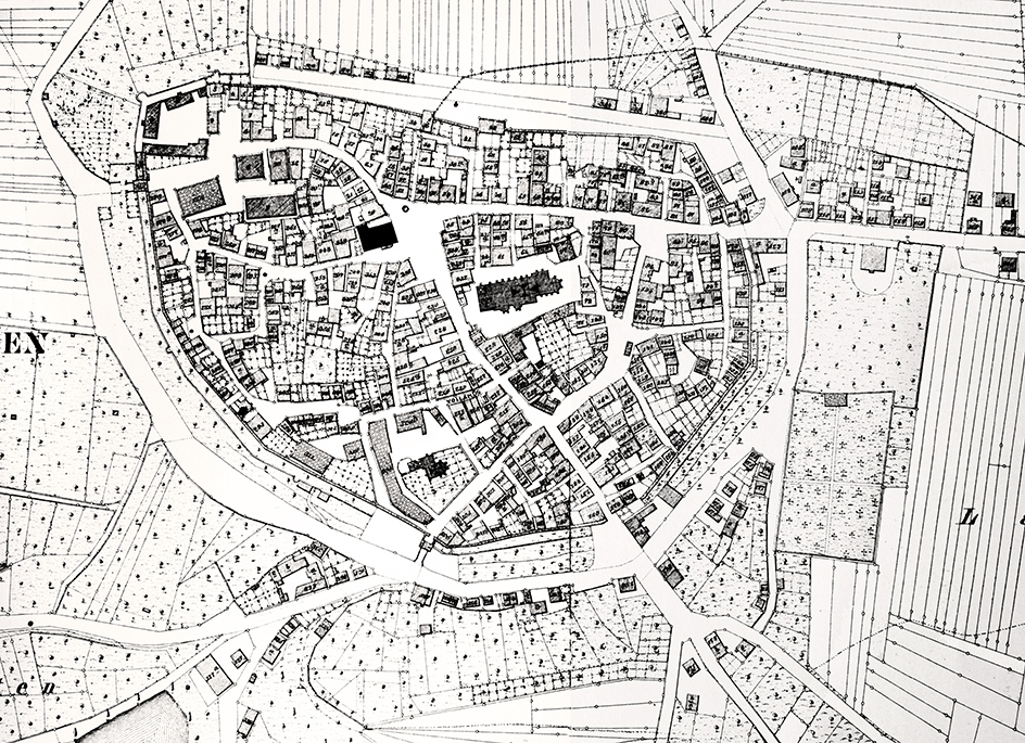Stadtplan um 1850