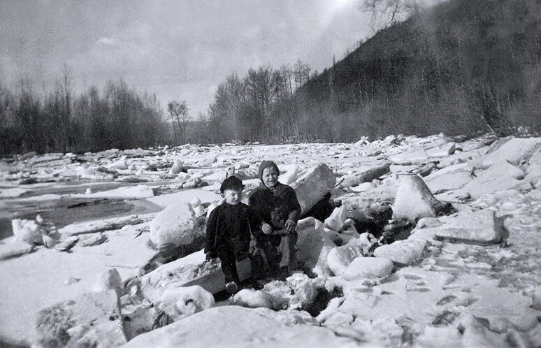 Eisschollen auf der Enz