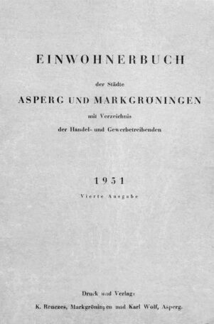 Adressbuch 1951