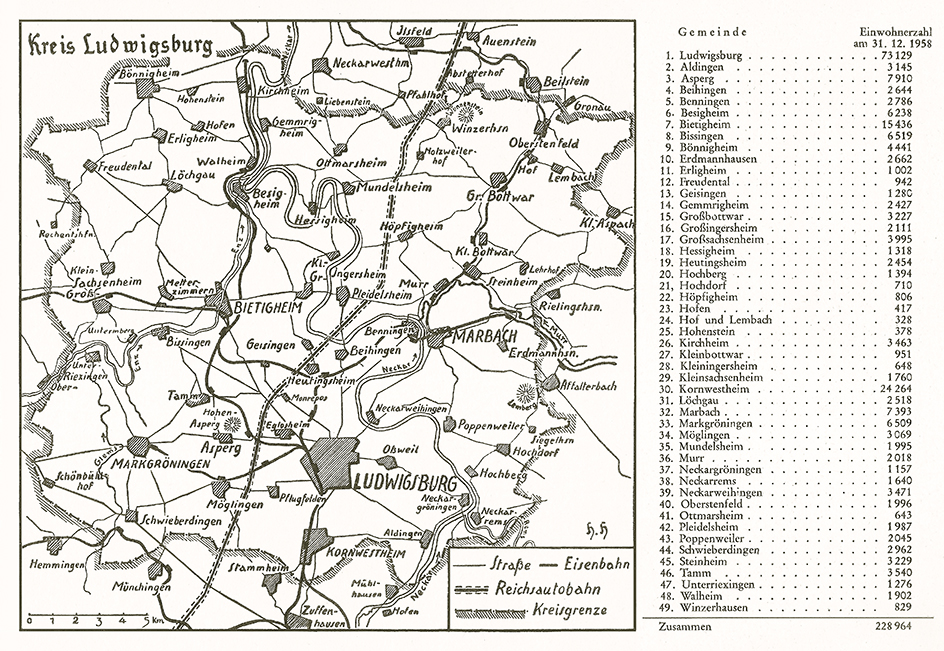 Kreis Ludwigsburg 1958